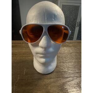 VTG Blue Blocker #2699 White Original Aviator sunglasses Blue Light Blocker